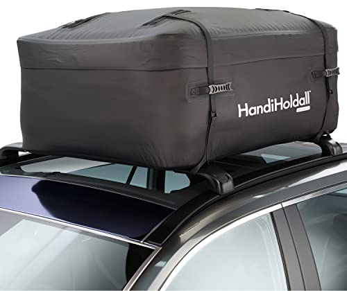 HandiWorld HandiHoldall 400 Liter Wasserdichter Dachkoffer; Faltbarer Dachkoffer mit festem Boden; Schwarz