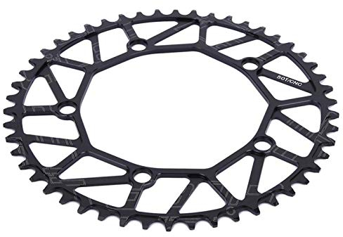 Fahrrad Kettenblatt, Leichtes Fahrradkettenrad, Kurbelplatten 130BCD - langlebiges Kettenblatt aus Aluminiumlegierung (50T) für die meisten Fahrrad Rennrad Mountainbike