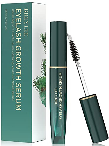 Eyelash Growth Serum, BREYLEE Lash Boost Serum, Eyelash Conditioner for Longer, Fuller, & Thicker Lashes, Gold (3ML/ 0.1 Fl. Oz),Fast Results in 30 days