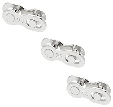 Chaîne de Vélo Maillons,3 paires Chaîne à 9 Vitesses de Vélo Vtt Attache Rapide Maillons Rapide pour Connecteur de Bicyclette en Accessoires