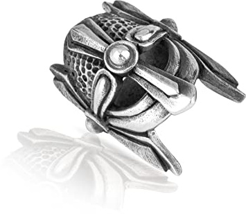 NKlaus Wikinger Helm - 925 Sterling Silber Bartperle Germanisch Keltisch Gothic 3497