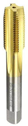 PATIKIL M16 x 1.5 Maschi per Fresatura Filetti Metriche Acciaio ad Alta Velocità Rivestito Titanio H2 (Rivestito Ti) 4 Dritto Scanalature per Filettatura Maschiatura Riparazione Utensili