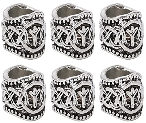 24 Stück Bartperlen, Wikinger-Bart-Haarperlen, Legierung, Dreadlocks, Dreadlock-Schmuck für Barthaar, dekorative DIY-Armband-Anhänger-Halskette