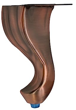 JOCCOS Antike Sofafüße aus Metall im europäischen Stil, 4 Stück, Möbelbeine, Vintage-Tisch, Schrank, Stützbeine, 14,5 cm hoch, Möbelbeschläge (Color : Red Rronze)