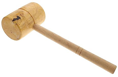 Operitacx Wooden Hammer Mallet Large Carpenter Woodworking Hand Tool Solid Wood Handle for Furniture Assembly and Camping