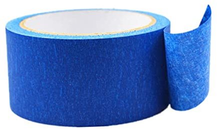 EXCEART Blue Painters Tape Masking Tape for 3d Printers Wide 100mm x 30m Low Tack for Clean Removal and Precise 3d Printing Surface Protection