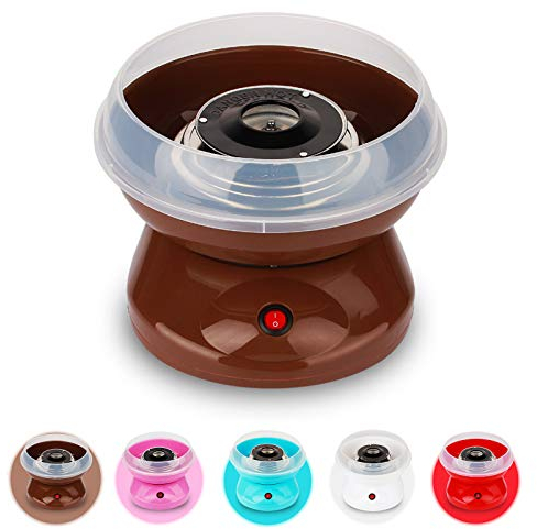 JOEBO Mini Cotton Candy Machine for Kids, Professional Candy DIY Hard Candy Cotton Candy Maker, Sugar Candy Floss Maker/484 (Color : Brown)