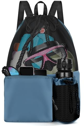 BROTOU Unisex Drawstring Backpack, Waterproof Oxford Gym Bag, Large PE Pack, Durable Sports Ball Bag with Shoe Bag, Students School Backpack