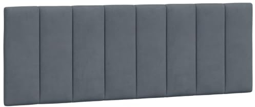 vidaXL Kopfteil-Kissen Hanko Dunkelgrau 140 cm Samt