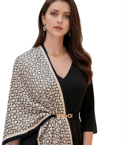 LA FERANI Damen Seidentuch beige bunt korean Stil Halstuch Seide formelle Anlässe Tuch Umschlagtuch leicht 90x90cm Geschenk für Sie