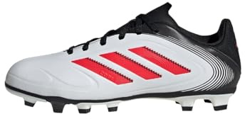 adidas Unisex Kids' Bota de fútbol Copa Pure 3 Club césped Natural seco/multisuperficie (Adolescentes), Cloud White/Lucid Red/Core Black, 35