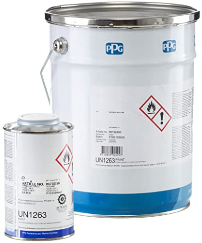 PPG Sigma Coatings Sigmadur 520 2K Peinture Marine Polyuréthane Haute Résistance Universel Couleurs RAL pour Bateaux, Yachts, Carrelage, Baignoire, Pataugeoire (Orange (1037), 4 Litres (46,4 m2))