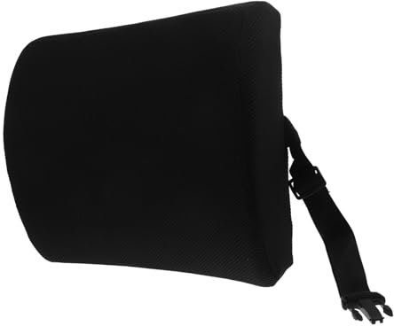 FOYTOKI Ergonomisches Lendenstützkissen aus Memory Schaum mit Polyester und Baumwolle Bequemes Rückenkissen für Büro und Zuhause Lindert Rückenschmerzen Effektiv