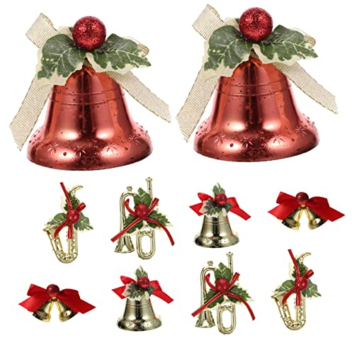Warmhm 20 STK Weihnachtsglockenanhänger Weihnachtsschmuck für Musikinstrumente dekorative verzierung für Weihnachten weihnachtsdeko Christbaumschmuck Girlande Weihnachtsblumenverzierung