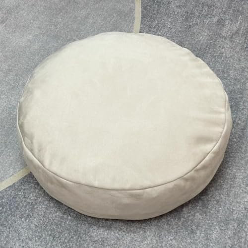 RUTERMY Solid Color Komfort EPP Partikel Bodenkissen Verdicken Abnehmbare Bodenkissen Premium Kunstleder Meditationskissen für Balkon Dekoration