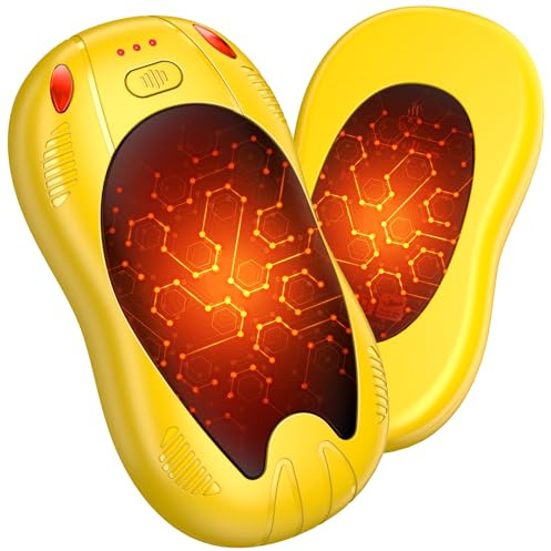 FANDLISS 10000mAh Rechargeable Hand Warmers 2 pack, Double Side Heating Electric Magnetic Handwarmers, Portable Pocket-Sized Heater, for Raynauds, Outdoor Hunting Golf Camping, Women Mens Tech Gifts