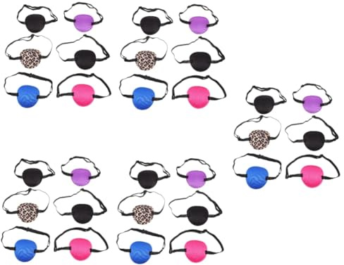 Beavorty Eye Patch Children 30 Stk Piraten- Kurzsichtige Augenklappe Linkes Auge Augenpflaster Kinder Augenklappe Kinder Schnapsgläser Elastische Augenschützer Korrigierte Augenabdeckungen Polyester