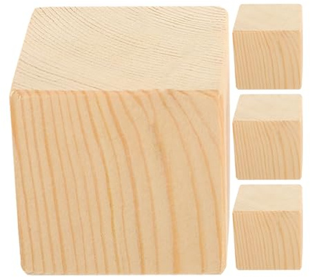 Uonlytech 4 Pezzi di Blocchi di Rialzo per Letto in Legno Gambe Regolabili per Mobili Rialzi Resistenti per Divano Tavolo E Sedia