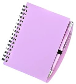 Fazvncv Notizbuch mit Doppelspulenbindung, 120 Seiten, 140 Seiten, College-Notizbuch, liniert, mit Stift, für Damen, Business-Tagebuch, Schreibblock