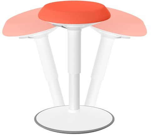 FIVMEN Ergonomischer Stehhocker Höhenverstellbar 54-79 cm Sitzhocker Bürohocker Stehhilfe mit Schwingeffekt Wackelhocker Ergonomischer Hocker Arbeitshocker für Zuhause und im Büro, Orange