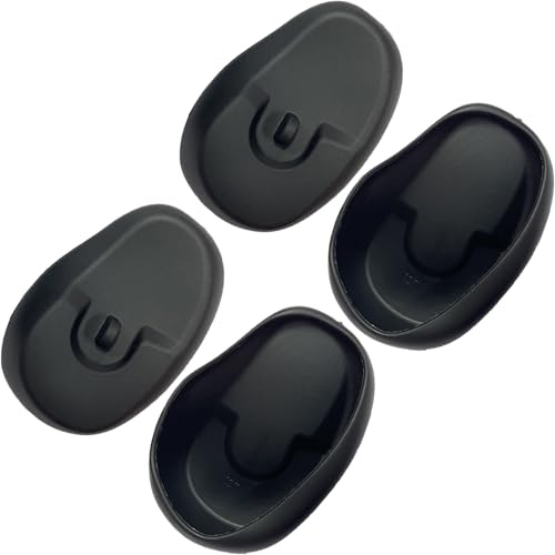 4Pcs Silicone Ear Covers for Shower, Black Ear Protectors Covers Reusable Ear Shield Waterproof Ear Covers for Hair Dye Shower Bathing