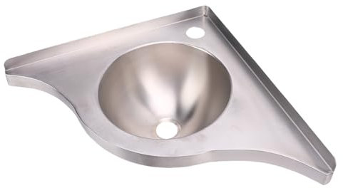 Wandhalterung Badezimmer Eckwaschbecken, 16x16inch Mini Waschtisch Waschstange Einer Schüssel Waschbecken mit 40Mm Auslass, Dreieckiges Handbecken Waschbecken für Küchen