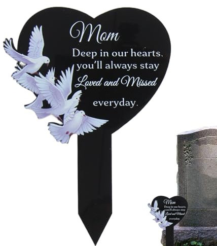 Commémorative - Stèles Commémoratives Décorations De Cimetière pour Maman - s Étanc hes Noires Personnalisées pour Fête des Mères Et Anniversaires
