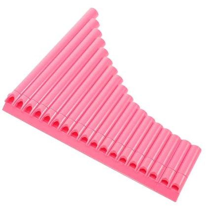 Toddmomy 16 Pipe Pink Pan Flute for Beginners and Students, Easy to Learn Woodwind Instrument Made of Abs and Resin, Versatile Use for Educational Settings and Ethnic Campus Musical