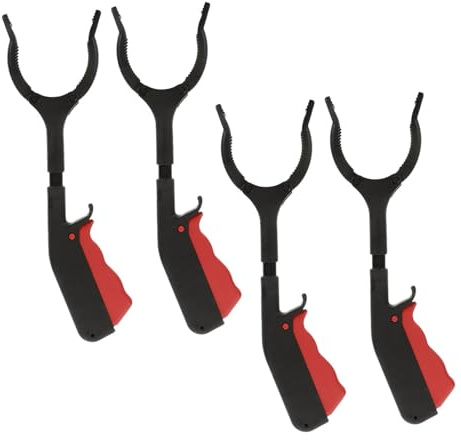 COLLBATH Pinza 4 Plástico Hierro y Basura Recoger para Mango Largo Ergonómico, Ligera Unidades, Adecuado para Parques y Calles
