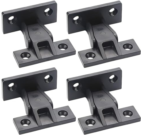 4 Pairs Cabinet Clips Keku Push in Panel Clip Kitchen Cabinet Plinth Clips Press ABS Quick Push Fittings Hidden Furniture Bath Panel fixings Connector Board Connector for Cabinets Wardrobe Bed Table