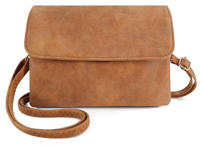Energather Crossbody Bags Damen, PU Leder Crossbody Bags für Frauen und Mädchen, Mini Women's Cross-Body Bags, Kleine Schultertasche mit Abnehmbarem Schultergurt für Reise, Arbeit