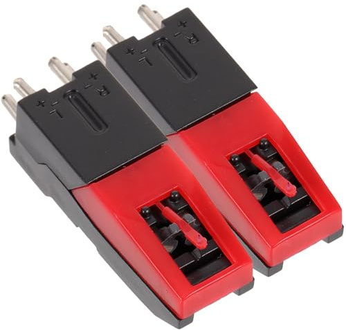 Levemolo 2 Pezzi Puntina Giradischi in Abs Nero Resistente All'usura e Facile da Installare Accessorio per Sostituzione dello Stilo del Giradischi Vinile