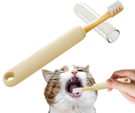 Hundtandborstar – silikon dubbla huvuden skonsamma borst, halkfritt grepp rengöringsverktyg, valptandborste | för familj husdjur katt kattunge hem inomhus daglig rutin hygien vän tänder rengöring
