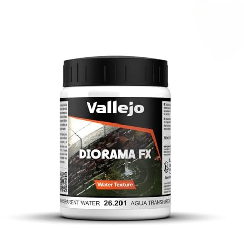Vallejo Diorama FX Pintura Acrílica Diorama Effects Water Acado Realista, 200 ml. Para Simular Texturas de Terreno, Tierra, Nieve, Agua y Barro para Maquetas para Modelismo