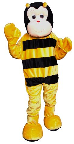Dress Up America Costume de mascotte abeille pour adulte , Taille unique (Taille 60 Pouces , Hauteur 75 Pouces) , Comme la Présentation , One Size