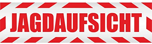INDIGOS UG - Magnetschild Auto Jagdaufsicht mit Rahmen 30 x 8 cm - Magnetfolie LKW Truck Transporter Baustellenfahrzeug Firmenwagen - flexibel abnehmbar, wetterfest & wiederverwendbar