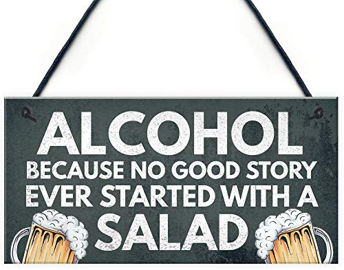 Red Ocean Vodka Gin Beer Gifts Funny Alcohol Sign Man Cave Home Bar Pub Garden Hanging Plaque