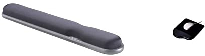 Kensington Set Mauspad mit Handgelenkauflage + Höhenverstellbare Handgelenkstütze für Standardtastaturen, schwarz und grau, 57711 + 22701