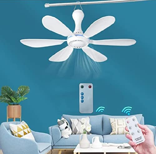 TangDao Mini Mobiler Deckenventilator,4-stufige Windeinstellung USB-betrieben Ventilator Ø42 CM 5W mit Fernbedienung