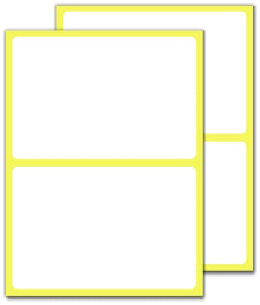 60 Stück, 153 x 102 mm, Etiketten Selbstklebend Aufkleber Klebeetiketten zum Beschriften Groß - Weiß