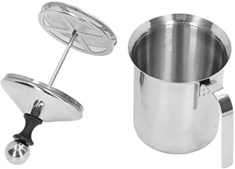 Tomotato Manual Milk Frother, 27oz Stainless Steel Hand Pump Milk Frother