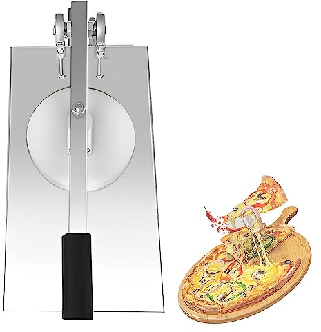 QUTBAG Manual Dough Press Machine, Commercial Stainless Steel Pizza Pastry Press Machine with Extension Rod, Max 24cm/9.5'' Home Tortilla Pastry Press Machine for Pizza, Tortilla, Dosa 12cm