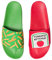 Dedoles Badeschuhe & Hausschuhe viele lustige Designs Bücher Kaffee Katze Party Pizza Dackel Fuchs Panda Delfin Geschenk, Farbe: Pommes mit Ketchup, Gr.: 32 EU