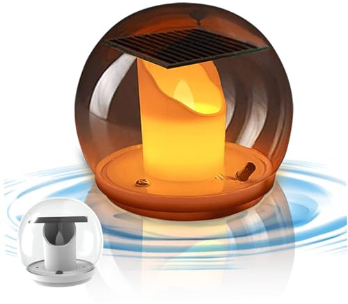 Hperu Solar Floating Pool Light with Remote Control - 3 Modes Waterproof LED Lights for Garden and Pond Decor