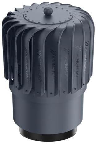 KRONO-PLAST Kaminaufsatz FLATLINE ROTO Fi 200 + REDUKTION (Anthrazit)