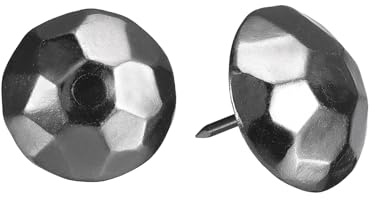 uxcell Upholstery Tacks Nail Pins Furniture, 50Pcs 25x25mm Thumb Tack Pins Assortment Kit Carbon Steel for Home Sofa DIY Decorative Nail Heads Nails, Black Nickel Color
