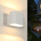 Comely Aplique pared Exterior/Interior, 14W Moderno Lámpara de Pared LED Impermeable IP65, 350° Orientable Luz de Pared para Jardin Terraza Garaje Dormitorio, Luz Cálida 3000K, Blanco