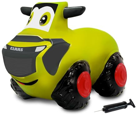 JAMARA 466010 Claas Hüpftraktor HoppyDoo - Spielzeug für Kinder, Hüpfspielzeug Baby Indoor/Outdoor, Geschenk für Kids, Gartenspielzeug, Bouncy, Pflegeleicht, BPA frei, mit Pumpe