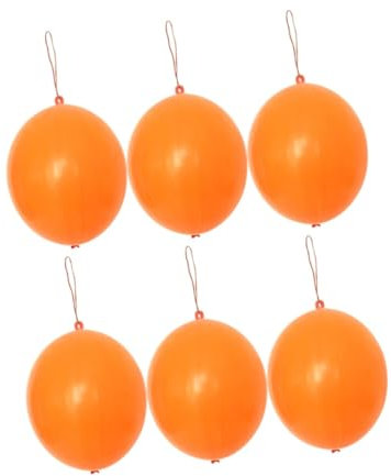 MUSISALY 10pcs Orange Punch Balloons Boys and Girls Party Fun-filled Handheld Balloon with Rubber Band Handle Birthday Decoration