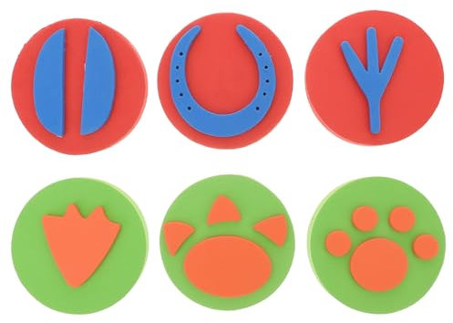 Vaguelly Malspielzeug Für Kleinkinder 6 Stück Tiersiegel Eva-Stempel Handstempel Zum Malen Zufällige Farbe